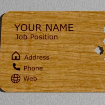 Intra απο ξύλο plywood 3mm-4mm πάχος – Προσωπική επαγγελματική κάρτα Ξύλινη Δίασταση 20x20 cm INTRAFABR-103593770 - Image 3