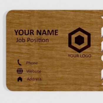 Intra απο ξύλο plywood 3mm-4mm πάχος – Προσωπική επαγγελματική κάρτα Ξύλινη Δίασταση  20x20 cm INTRAFABR-103944762 - Image 1