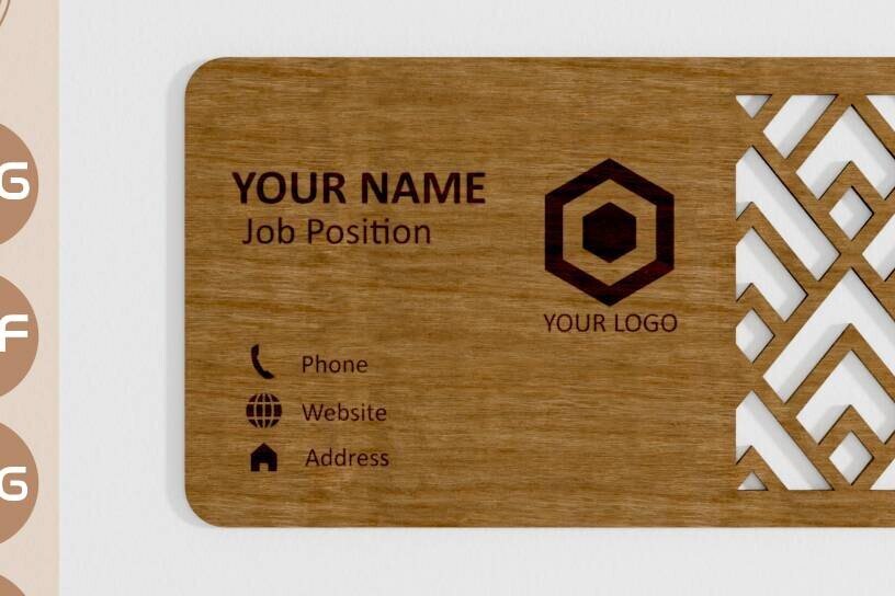 Intra απο ξύλο plywood 3mm-4mm πάχος – Προσωπική επαγγελματική κάρτα Ξύλινη Δίασταση  20x20 cm INTRAFABR-103944762