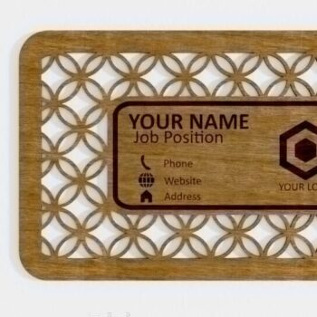 Intra απο ξύλο plywood 3mm-4mm πάχος – Προσωπική επαγγελματική κάρτα Ξύλινη Δίασταση 20x20 cm INTRAFABR-104409643 - Image 1