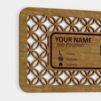 Intra απο ξύλο plywood 3mm-4mm πάχος – Προσωπική επαγγελματική κάρτα Ξύλινη Δίασταση 20x20 cm INTRAFABR-104409643 - Image 2