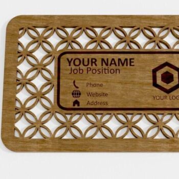 Intra απο ξύλο plywood 3mm-4mm πάχος – Προσωπική επαγγελματική κάρτα Ξύλινη Δίασταση 20x20 cm INTRAFABR-104409643 - Image 3