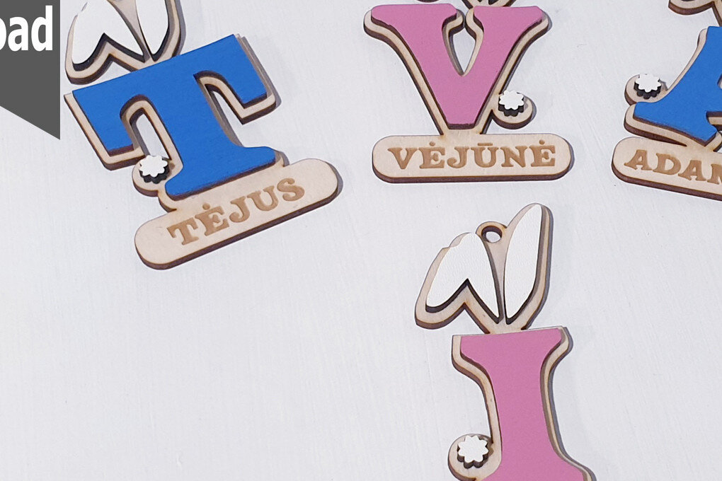 Intra απο ξύλο plywood 3mm-4mm πάχος – Προσωποποιημένο Πασχαλινό Καλάθι Δώρου Ετικέτα Δίασταση  20x20 cm INTRAFABR-67083175