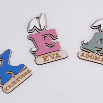 Intra απο ξύλο plywood 3mm-4mm πάχος – Προσωποποιημένο Πασχαλινό Καλάθι Δώρου Ετικέτα Δίασταση  20x20 cm INTRAFABR-67083175 - Image 3