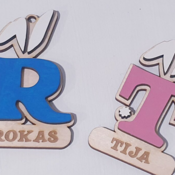 Intra απο ξύλο plywood 3mm-4mm πάχος – Προσωποποιημένο Πασχαλινό Καλάθι Δώρου Ετικέτα Δίασταση  20x20 cm INTRAFABR-67083175 - Image 4