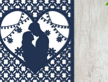 Intra απο ξύλο plywood 3mm-4mm πάχος – Εξατομικευμένη Κάρτα για την Ημέρα του Γάμου Δίασταση  20x20 cm INTRAFABR-62610553 - Image 5