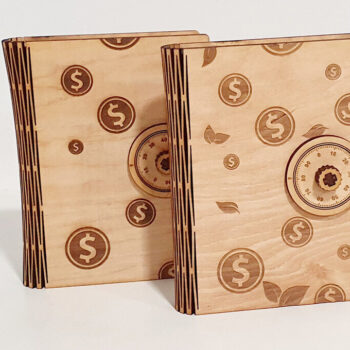 Intra απο ξύλο plywood 3mm-4mm πάχος – Εξατομικεύστε το κουτί με κλειδαριά για χρήματα Δίασταση  20x20 cm INTRAFABR-92962149 - Image 1