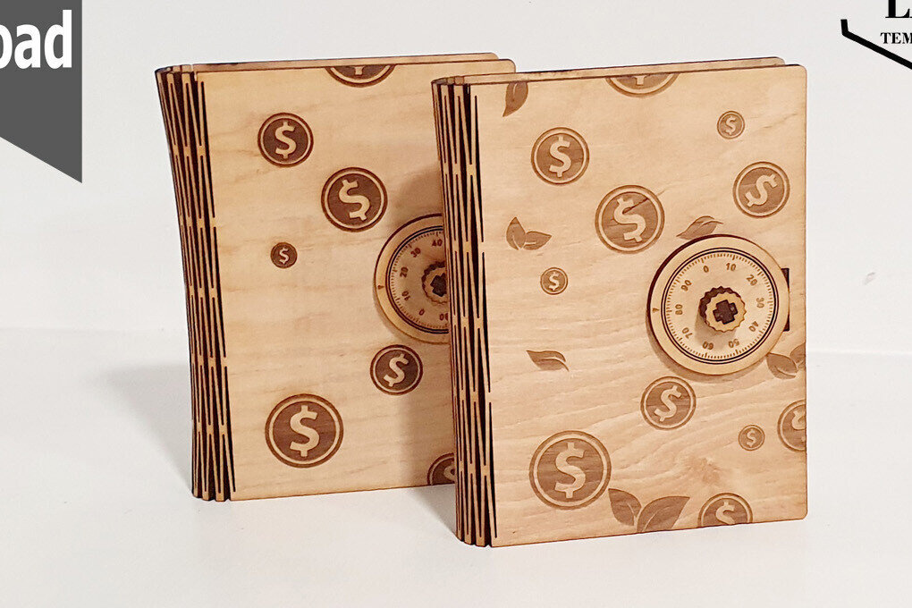 Intra απο ξύλο plywood 3mm-4mm πάχος – Εξατομικεύστε το κουτί με κλειδαριά για χρήματα Δίασταση  20x20 cm INTRAFABR-92962149