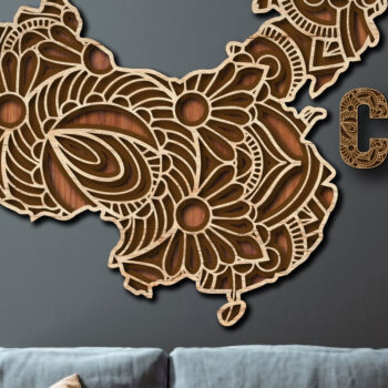 Intra απο ξύλο plywood 3mm-4mm πάχος – Εξατομικευμένη χάρτη 100 χωρών Δίασταση 20x20 cm INTRAFABR-24893104 - Image 4