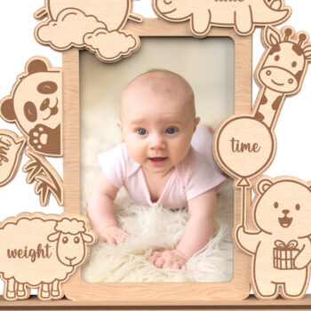 Intra απο ξύλο plywood 3mm-4mm πάχος – Εξατομικευμένη κορνίζα για μωρό ζώου Δίασταση 20x20 cm INTRAFABR-116659438 - Image 1