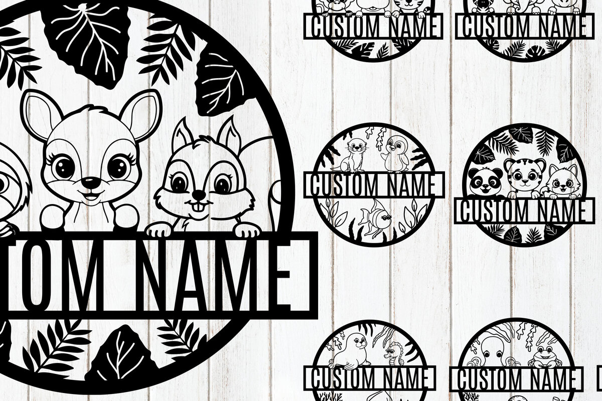 Intra απο ξύλο plywood 3mm-4mm πάχος – Εξατομικευμένη δέσμη πινακίδων ονόματος ζώου Δίασταση  20x20 cm INTRAFABR-118293581