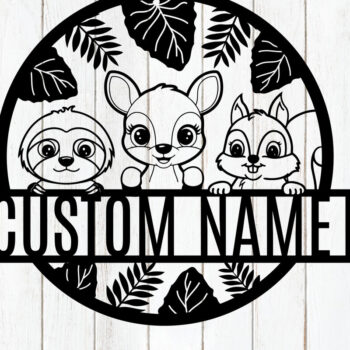 Intra απο ξύλο plywood 3mm-4mm πάχος – Εξατομικευμένη δέσμη πινακίδων ονόματος ζώου Δίασταση  20x20 cm INTRAFABR-118293581 - Image 3