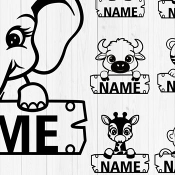 Intra απο ξύλο plywood 3mm-4mm πάχος – Εξατομικευμένη δέσμη πινακίδων ονόματος ζώου Δίασταση  20x20 cm INTRAFABR-117898838 - Image 1