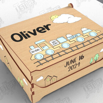 Intra απο ξύλο plywood 3mm-4mm πάχος – Εξατομικευμένη δέσμη Baby Memory Box |CNC Δίασταση 20x20 cm INTRAFABR-113934123 - Image 8