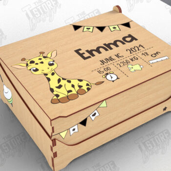 Intra απο ξύλο plywood 3mm-4mm πάχος – Εξατομικευμένη δέσμη Baby Memory Box |CNC Δίασταση 20x20 cm INTRAFABR-113934123 - Image 11