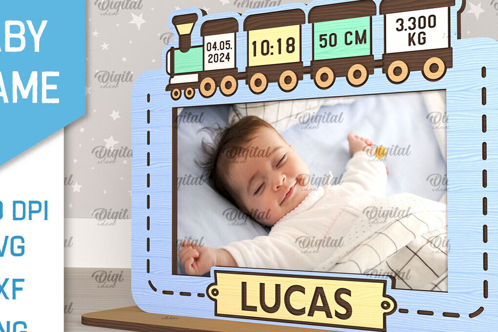 Intra απο ξύλο plywood 3mm-4mm πάχος – Εξατομικευμένη κορνίζα μωρών Δίασταση  20x20 cm INTRAFABR-98063533