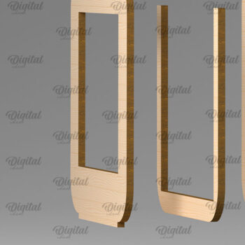Intra απο ξύλο plywood 3mm-4mm πάχος – Εξατομικευμένη κορνίζα μωρών Δίασταση  20x20 cm INTRAFABR-98063533 - Image 2