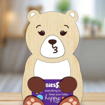 Intra απο ξύλο plywood 3mm-4mm πάχος – Εξατομικευμένη θήκη δώρου για Baby Shower Δίασταση  20x20 cm INTRAFABR-118661657 - Image 2