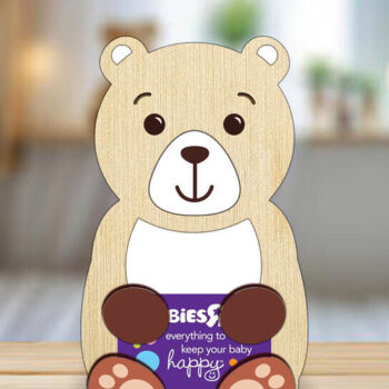 Intra απο ξύλο plywood 3mm-4mm πάχος – Εξατομικευμένη θήκη δώρου για Baby Shower Δίασταση  20x20 cm INTRAFABR-118661657 - Image 3