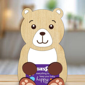 Intra απο ξύλο plywood 3mm-4mm πάχος – Εξατομικευμένη θήκη δώρου για Baby Shower Δίασταση  20x20 cm INTRAFABR-118661657 - Image 4