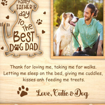 Intra απο ξύλο plywood 3mm-4mm πάχος – Εξατομικευμένο Best Dog Dad Sign Δίασταση 40x30 cm INTRAFABR-99992253 - Image 2