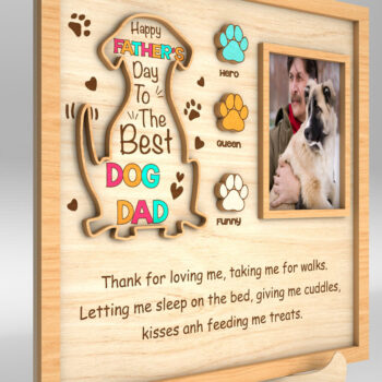 Intra απο ξύλο plywood 3mm-4mm πάχος – Εξατομικευμένο Best Dog Dad Sign Δίασταση 40x30 cm INTRAFABR-99992253 - Image 5