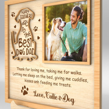 Intra απο ξύλο plywood 3mm-4mm πάχος – Εξατομικευμένο Best Dog Dad Sign Δίασταση 40x30 cm INTRAFABR-99992253 - Image 6
