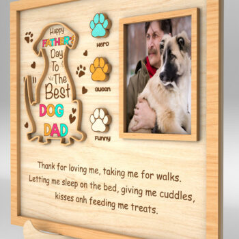Intra απο ξύλο plywood 3mm-4mm πάχος – Εξατομικευμένο Best Dog Dad Sign Δίασταση 40x30 cm INTRAFABR-99992253 - Image 7