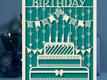 Intra απο ξύλο plywood 3mm-4mm πάχος – Εξατομικευμένο σετ κοπής χαρτιού για κάρτα γενεθλίων Δίασταση 20x20 cm INTRAFABR-74832239 - Image 6