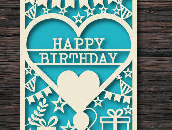 Intra απο ξύλο plywood 3mm-4mm πάχος – Εξατομικευμένο σετ κοπής χαρτιού για κάρτα γενεθλίων Δίασταση 20x20 cm INTRAFABR-74832239 - Image 11