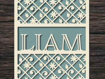 Intra απο ξύλο plywood 3mm-4mm πάχος – Εξατομικευμένο σετ κοπής χαρτιού για κάρτα γενεθλίων Δίασταση 20x20 cm INTRAFABR-74832239 - Image 12