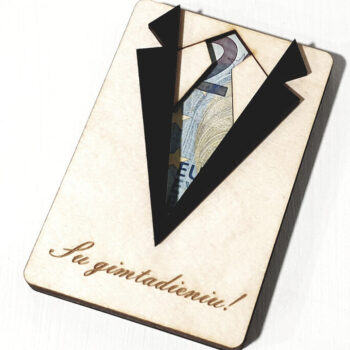 Intra απο ξύλο plywood 3mm-4mm πάχος – Εξατομικευμένη θήκη για δώρο γενεθλίων Δίασταση  20x20 cm INTRAFABR-67083183 - Image 1