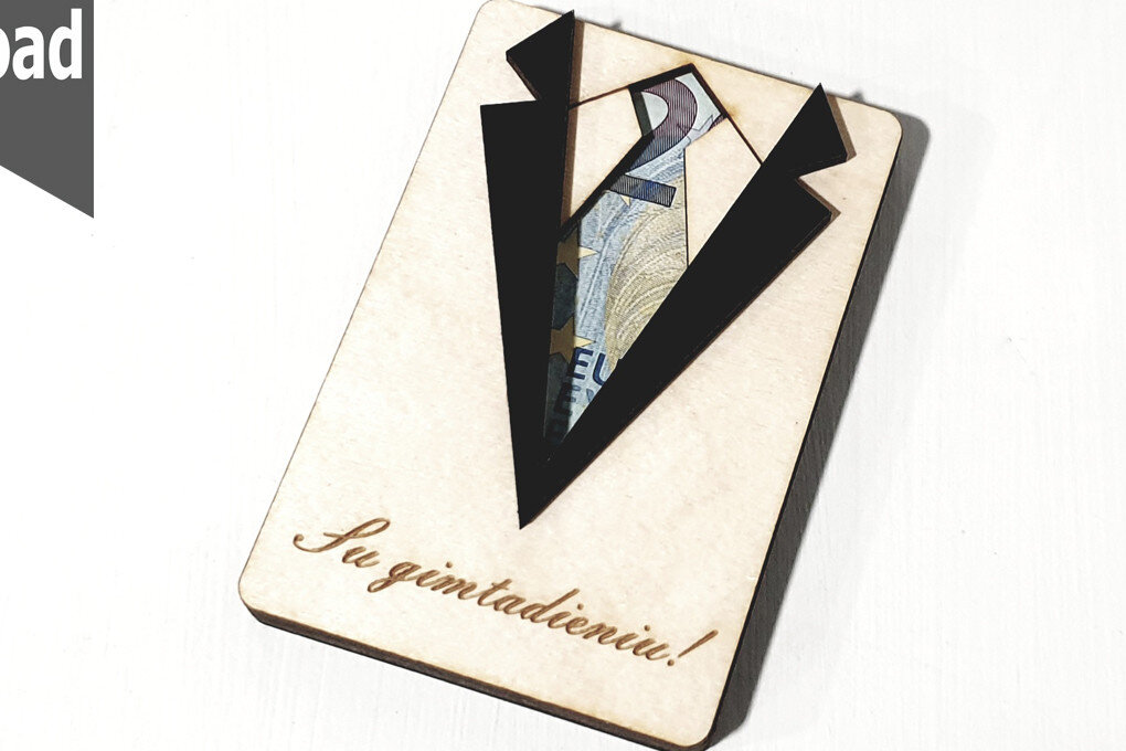 Intra απο ξύλο plywood 3mm-4mm πάχος – Εξατομικευμένη θήκη για δώρο γενεθλίων Δίασταση  20x20 cm INTRAFABR-67083183