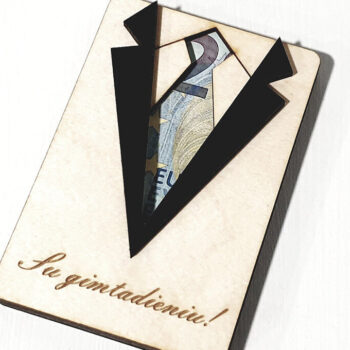 Intra απο ξύλο plywood 3mm-4mm πάχος – Εξατομικευμένη θήκη για δώρο γενεθλίων Δίασταση  20x20 cm INTRAFABR-67083183 - Image 2