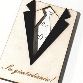 Intra απο ξύλο plywood 3mm-4mm πάχος – Εξατομικευμένη θήκη για δώρο γενεθλίων Δίασταση  20x20 cm INTRAFABR-67083183 - Image 3