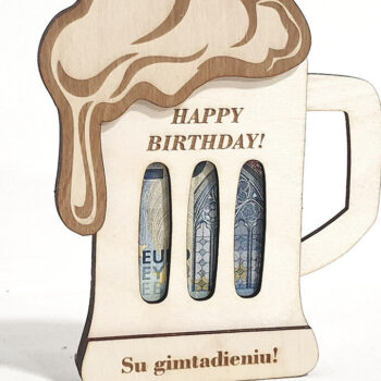 Intra απο ξύλο plywood 3mm-4mm πάχος – Εξατομικευμένη θήκη για δώρο γενεθλίων Δίασταση  20x20 cm INTRAFABR-66895971 - Image 1