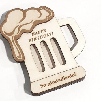 Intra απο ξύλο plywood 3mm-4mm πάχος – Εξατομικευμένη θήκη για δώρο γενεθλίων Δίασταση  20x20 cm INTRAFABR-66895971 - Image 2