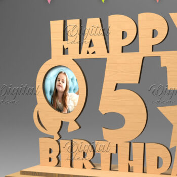 Intra απο ξύλο plywood 3mm-4mm πάχος – Προσωποποιημένη γενεθλίων Δίασταση  20x20 cm INTRAFABR-83157934 - Image 1