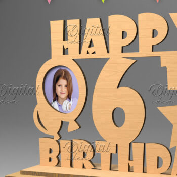 Intra απο ξύλο plywood 3mm-4mm πάχος – Προσωποποιημένη γενεθλίων Δίασταση  20x20 cm INTRAFABR-83158748 - Image 1