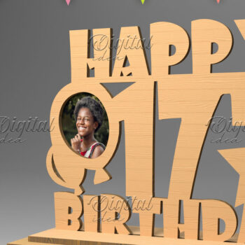 Intra απο ξύλο plywood 3mm-4mm πάχος – Προσωποποιημένη γενεθλίων Δίασταση  20x20 cm INTRAFABR-83160876 - Image 1