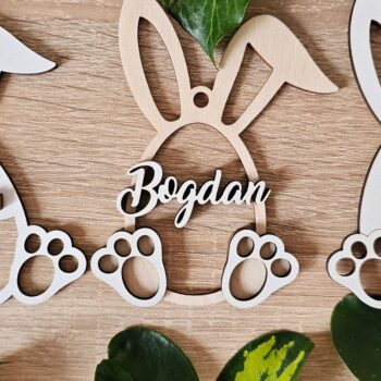 Intra απο ξύλο plywood 3mm-4mm πάχος – Εξατομικευμένη κοπή ετικετών για Πασχαλινό Καλάθι Λαγουδάκι Δίασταση 20x20 cm INTRAFABR-118353120 - Image 1