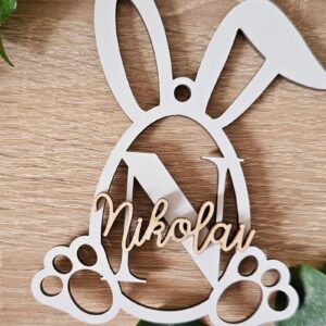 Intra απο ξύλο plywood 3mm-4mm πάχος – Εξατομικευμένο Πασχαλινό Μπάνι Ετικέτα Δίασταση  20x20 cm INTRAFABR-118353408