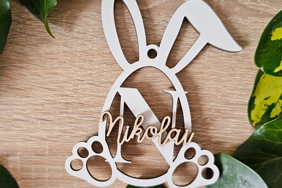 Intra απο ξύλο plywood 3mm-4mm πάχος – Εξατομικευμένο Πασχαλινό Μπάνι Ετικέτα Δίασταση  20x20 cm INTRAFABR-118353408