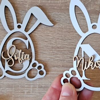 Intra απο ξύλο plywood 3mm-4mm πάχος – Εξατομικευμένο Πασχαλινό Μπάνι Ετικέτα Δίασταση  20x20 cm INTRAFABR-118353408 - Image 3