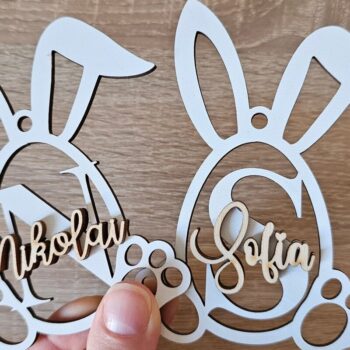 Intra απο ξύλο plywood 3mm-4mm πάχος – Εξατομικευμένο Πασχαλινό Μπάνι Ετικέτα Δίασταση  20x20 cm INTRAFABR-118353408 - Image 5