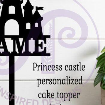 Intra απο ξύλο plywood 3mm-4mm πάχος – Προσωποποιημένο Castle Cake Topper Δίασταση 20x20 cm INTRAFABR-117218895 - Image 2