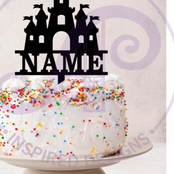 Intra απο ξύλο plywood 3mm-4mm πάχος – Προσωποποιημένο Castle Cake Topper Δίασταση 20x20 cm INTRAFABR-117218895 - Image 3