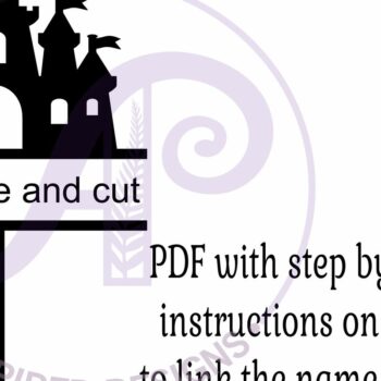 Intra απο ξύλο plywood 3mm-4mm πάχος – Προσωποποιημένο Castle Cake Topper Δίασταση 20x20 cm INTRAFABR-117218895 - Image 4