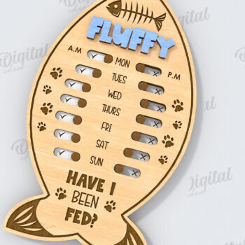 Intra απο ξύλο plywood 3mm-4mm πάχος – Personalized Cat Tracker Δίασταση  20x20 cm INTRAFABR-118908547 - Image 1