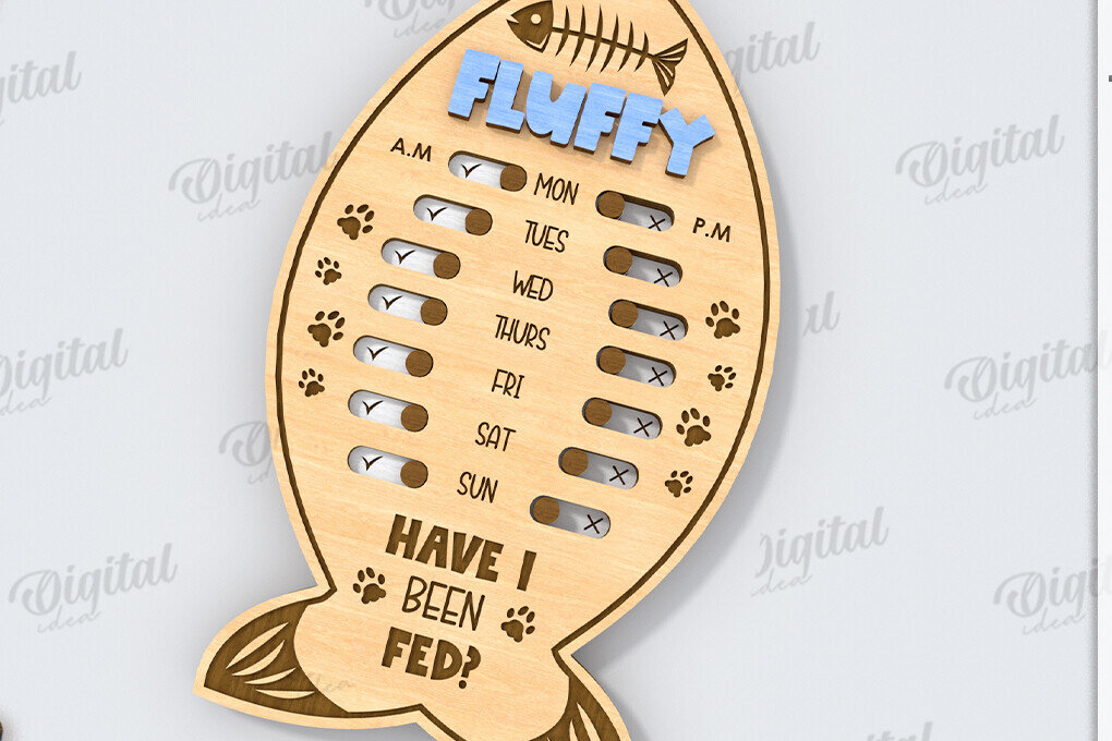 Intra απο ξύλο plywood 3mm-4mm πάχος – Personalized Cat Tracker Δίασταση  20x20 cm INTRAFABR-118908547